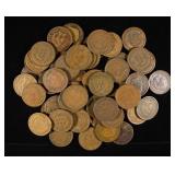 55 INDIAN CENTS 80'S, 90'S, 00'S G4 & UP