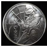2022 STAR WARS DARTH VADER 1 OZ .999 SILVER ROUND