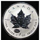 2015 MAPLE LEAF 1 OZ .999 SILVER ROUND