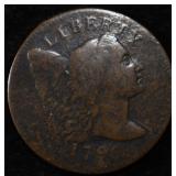 1796 LIBERTY CAP LARGE CENT F/VF