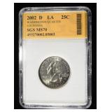 2002-D WASHINGTON QUARTER SGS PERFECT GEM BU