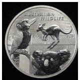 2024 2 OZ .999 SILVER AUSTRALIA WILDLIFE ROUND