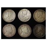 $3 STERLING SILVER CANADIAN HALF DOLLARS