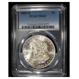 1884-O MORGAN DOLLAR PCGS MS-63