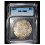 1889 MORGAN DOLLAR ICG MS65