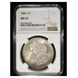1886 MORGAN DOLLAR NGC MS62