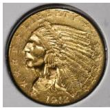 1912 $2.5 INDIAN GOLD BU