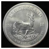 2018 KRUGERRAND 1 OZ .999 SILVER ROUND