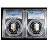 (2) 2007-S SILVER KENNEDY 50C PCGS PR69 DCAM