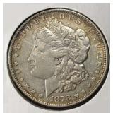 1878 8TF MORGAN DOLLAR AU
