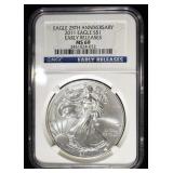 2011 AMERICAN SILVER EAGLE NGC MS69