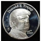 DONALD J. TRUMP 1 OZ .999 SILVER ROUND