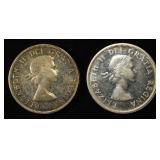 (2) 80% SILVER CANADIAN DOLLARS