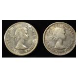 (2) 80% SILVER CANADIAN DOLLARS