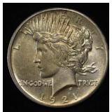 1921 PEACE DOLLAR BU