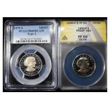 1979-S & 1999-P SBA DOLLAR PCGS & ANACS PR69 DCAM