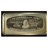 THE FRANKLIN MINT 1000 GRAIN 92.5% SILVER BAR