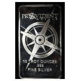 PROVIDENT METALS 10 OZ .999 SILVER BAR