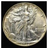 1946 WALKING LIBERTY HALF AU/BU