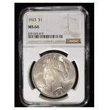 1923 PEACE DOLLAR NGC MS64
