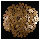 (500) 40'S & 50'S WHEAT CENTS