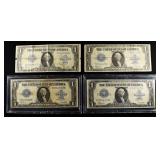 (4) LARGE SIZE SILVER CERTIFICATES