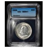1936 CLEVELAND COMMEM HALF ICG MS-64+
