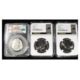2017-S CAC MS-70, (2) 2025-D NGC MS-65 KENNEDY