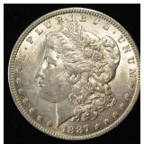 1887-O MORGAN DOLLAR AU/BU