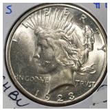 1923-S PEACE DOLLAR CH BU