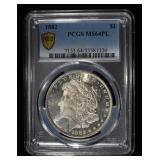 1882 MORGAN DOLLAR PCGS MS64PL