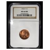 1954-S WHEAT CENT NGC MS66 RD