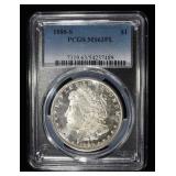 1880-S MORGAN DOLLAR PCGS MS63PL