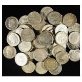 (50) 90% SILVER ROOSEVE DIMES