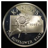 KANSAS 1 OZ 92.5 % SILVER ROUND
