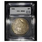 1902 MORGAN DOLLAR ICG MS-62