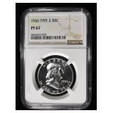 1956 TYPE2 FRANKLIN HALF DOLLAR NGC PF67