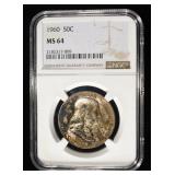 1960 FRANKLIN HALF NGC MS-64 COLOR