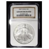 2007 AMERICAN SILVER EAGLE UNC GEM UNC