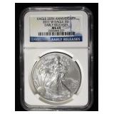 2011-W AMERICAN SILVER EAGLE MS69