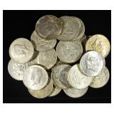 (20) 40% SILVER KENNEDY HALF DOLLARS