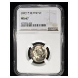 1942-P WAR NICKEL NGC MS67