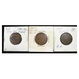 (2) 1864 & (1) 1867 2-CENT PIECES