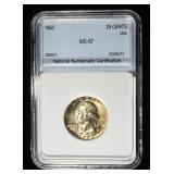 1963 WASHINGTON QUARTER NNC SUPERB GEM BU