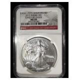 2011 SILVER EAGLE NGC MS-69 EARLY RELEASE