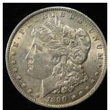 1890-O MORGAN DOLLAR AU