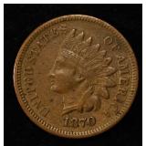 1870 INDIAN CENT XF