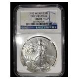2012-W SILVER EAGLE NGC MS-69 EARLY RELEASE