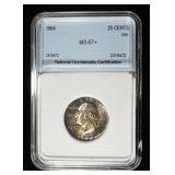 1964 WASHINGTON QUARTER NNC SUPERB GEM BU