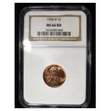 1954-D WHEAT CENT NGC MS66 RD